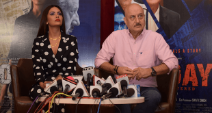 Anupam Kher and Esha Gupta witnessed promoting their upcoming movie One Day: Justice Delivered in Delhi