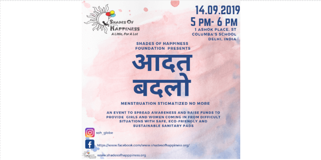 Shades of Happiness Foundation organised “Aadat Badlo”, an event to bust myths about menstruation