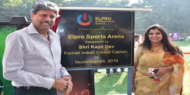 Ace Cricketer Kapil Dev Felicitated Winners of Elpro Sports Festival
