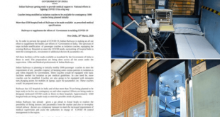 Indian Railways getting ready to provide medical support to National efforts in fighting COVID 19 in a big way