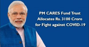 PM CARES Fund Trust Allocates Rs. 3100 Crore for Fight against COVID-19