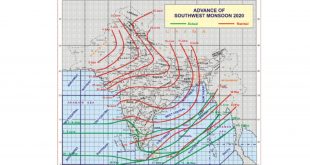 Southwest Monsoon advances into some more parts of South Interior Karnataka and Tamil Nadu, Puducherry & Karaikal; most parts of Bay of Bengal