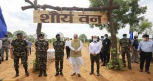Union Home Minister,  Amit Shah participates in the nationwide tree plantation drive of the CAPFs at CRPF Camp, Gurugram
