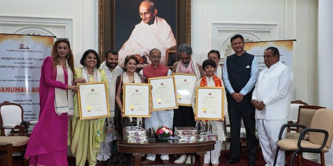 Shirdi Sai Baba Foundation Founder Aushim Khetrapal Felicitates ‘Hanuman Ansh’ Team with ‘Citation of Honour’